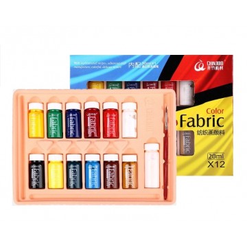 Chin Joo Water Soluble Glass Paint Set (12 Colours x 20ml)